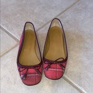 Vintage pink plaid flats